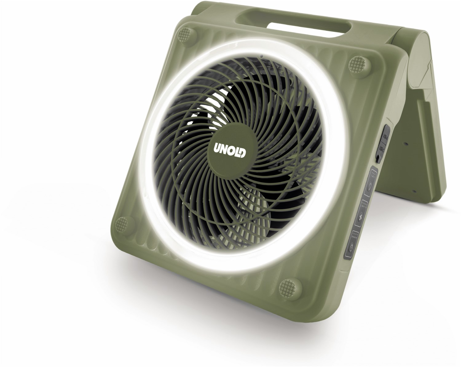 Image of 86516 Solarventilator Camping Tischventilator navy grün