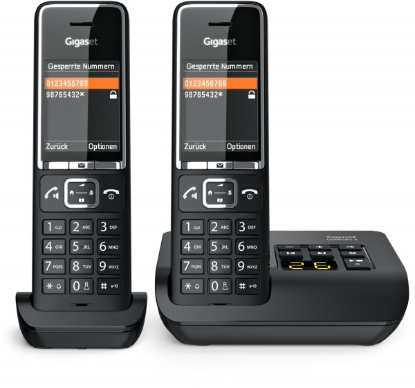 Gigaset Comfort Duo – 2 Schnurlose Telefone Mit Freisprechen & Großem Display – Einfache Installation, Anthrazit