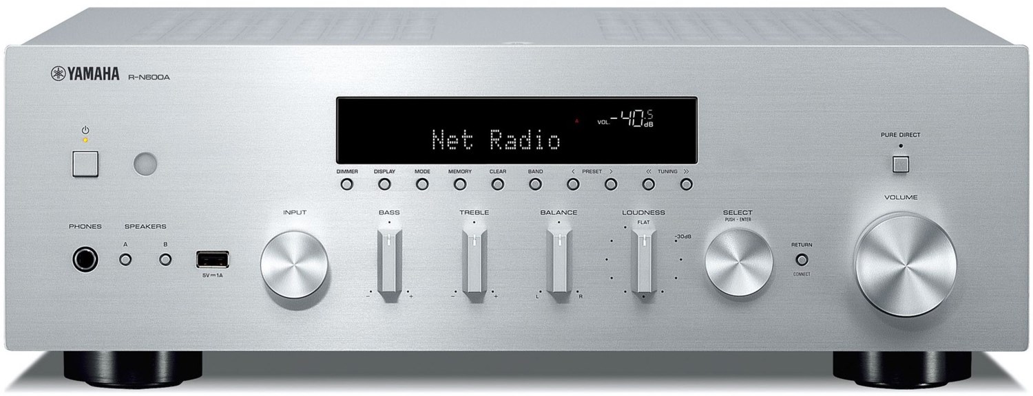 R-N600A Stereo-Receiver & Netzwerk-Player silber