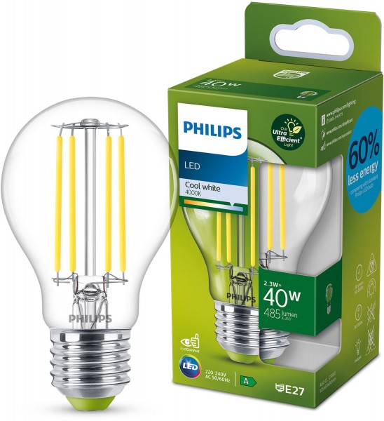 LED CLA 40W A60 E27 4000K CL EELA LED-Leuchtmittel