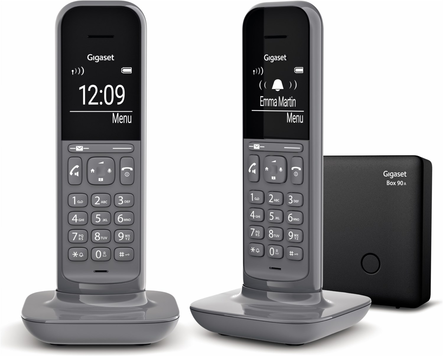 CL390A Duo Schnurlostelefon mit Anrufbeantworter dark grey