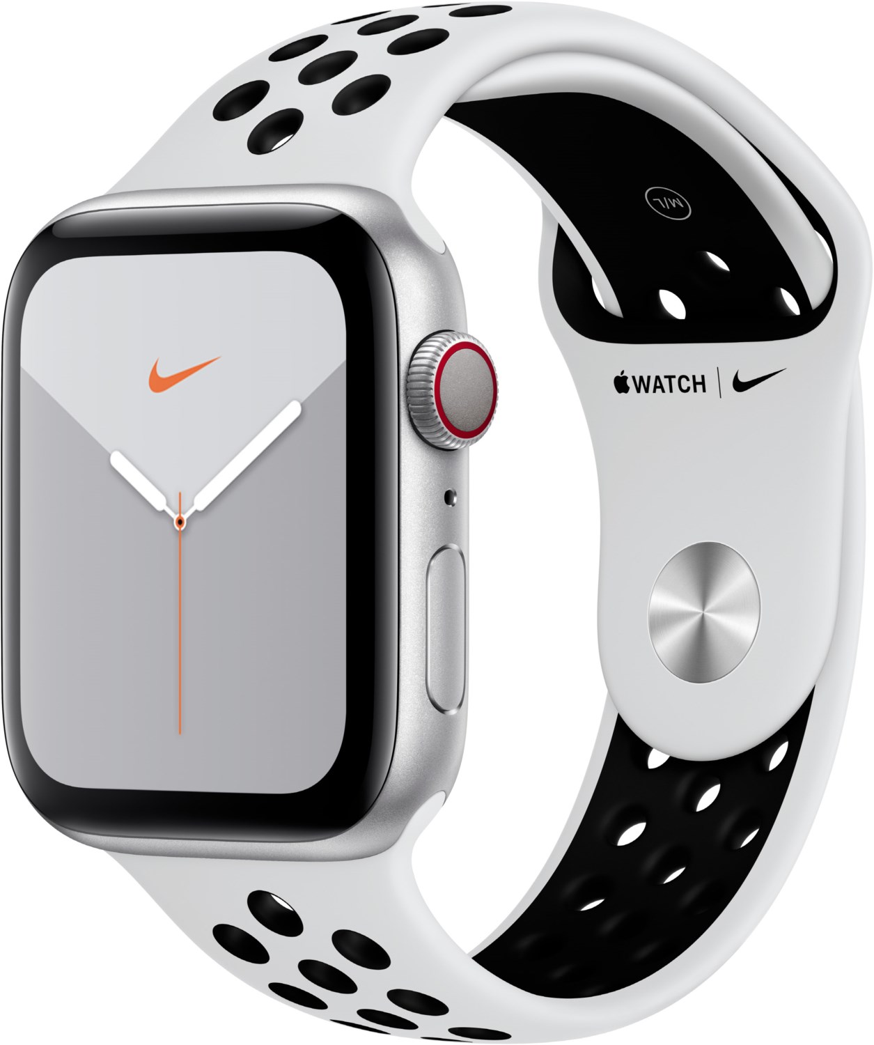 Apple Watch Nike 44mm GPS 4G mit Nike Sportarmband T Mobile silber pure platinum schwarz EURONICS