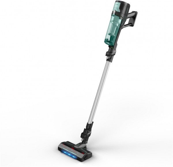 RH1832 X-Force Flex 8.80 Allergy Akku-Stielstaubsauger silber/hellgrün, 45 min Laufzeit, 0,6 l Staubvolumen, Display, Elektro-Bodenbürste