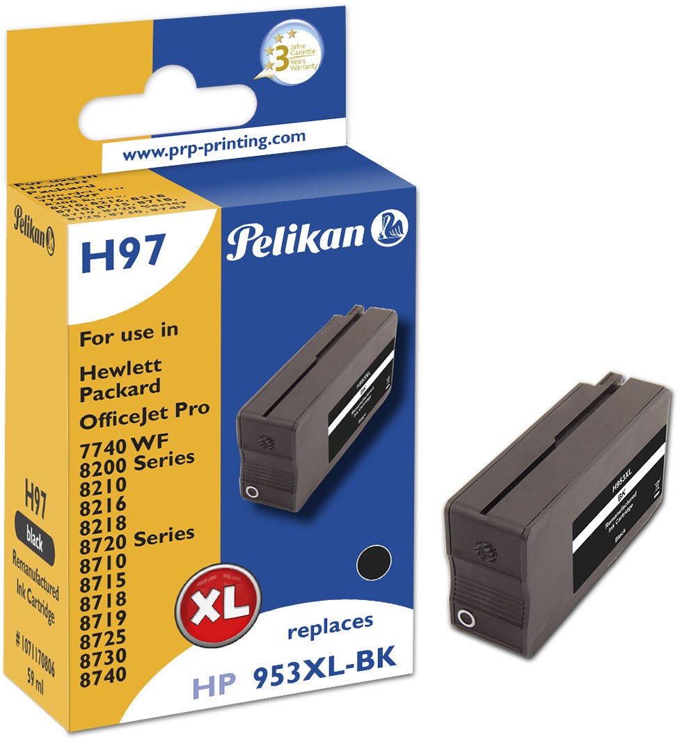 Image of H97 Tintenpatrone ersetzt HP L0S70AE schwarz