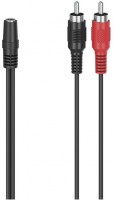 Audio-Adapter 2 Cinch-Stecker>3,5-mm-Kupplung schwarz