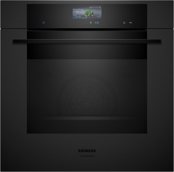HB776GMM1 Einbaubackofen, 71 l, Pizza-Stufe, pyrolytische Selbstreinigung, 59,4 cm breit, A+, schwarz, iQ700