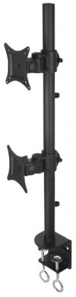 Schreibtischhalterung 2x LCD 13"-27 vertikal schwarz