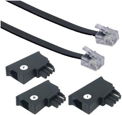 Telefon-Anschlussleitung (6m) schwarz