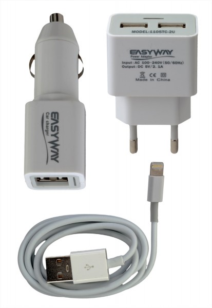 Premium Ladeset 3in1 Easyway für iPhone 5/5c/5s