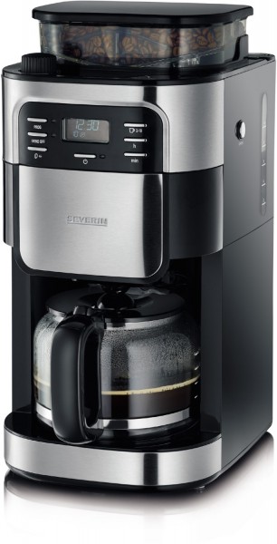 KA 4810 Filter-Kaffeemaschine mit integrierter Kaffeemühle edelstahl-gebürstet/schwarz