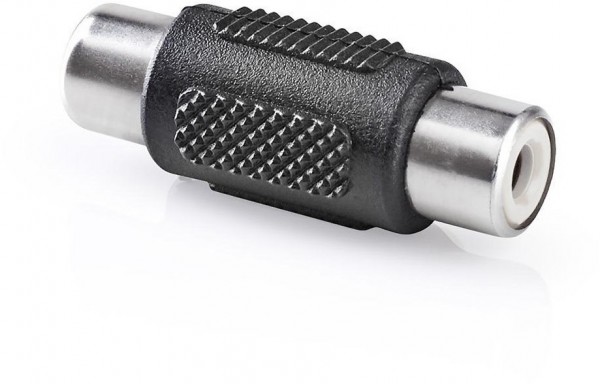 CAGB24950BK Mono-Audioadapter schwarz Cinch-Buchse>Cinch-Buchse
