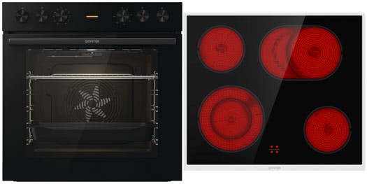 Image of Duo Set CS Com EB-Herdset bestehend aus BC6715E02BK + ECD643BX tiefschwarz + edelstahl
