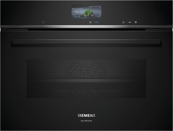 CS736GCB1F Elektro-Backofen mit Dampfgarer schwarz, 47 l, Pizza-Stufe, WLAN, 59,4 cm breit, A+, iQ700