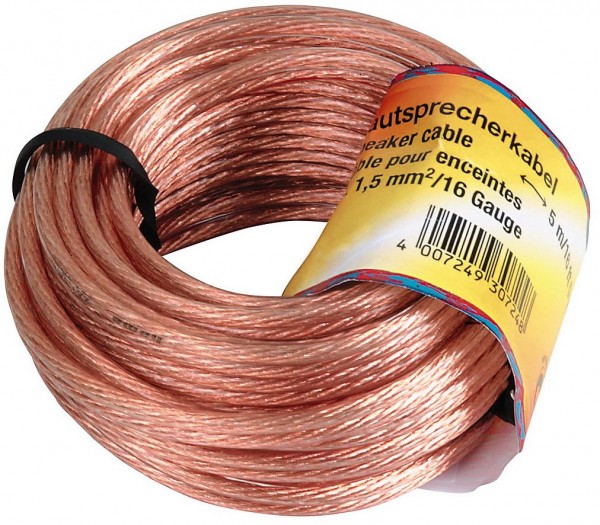 LS-Kabel 2 x 1,5 mm² 10 m transparent