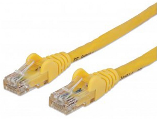 Patchkabel RJ45 U/UTP Cat6 (3 m) gelb Hebelschutz