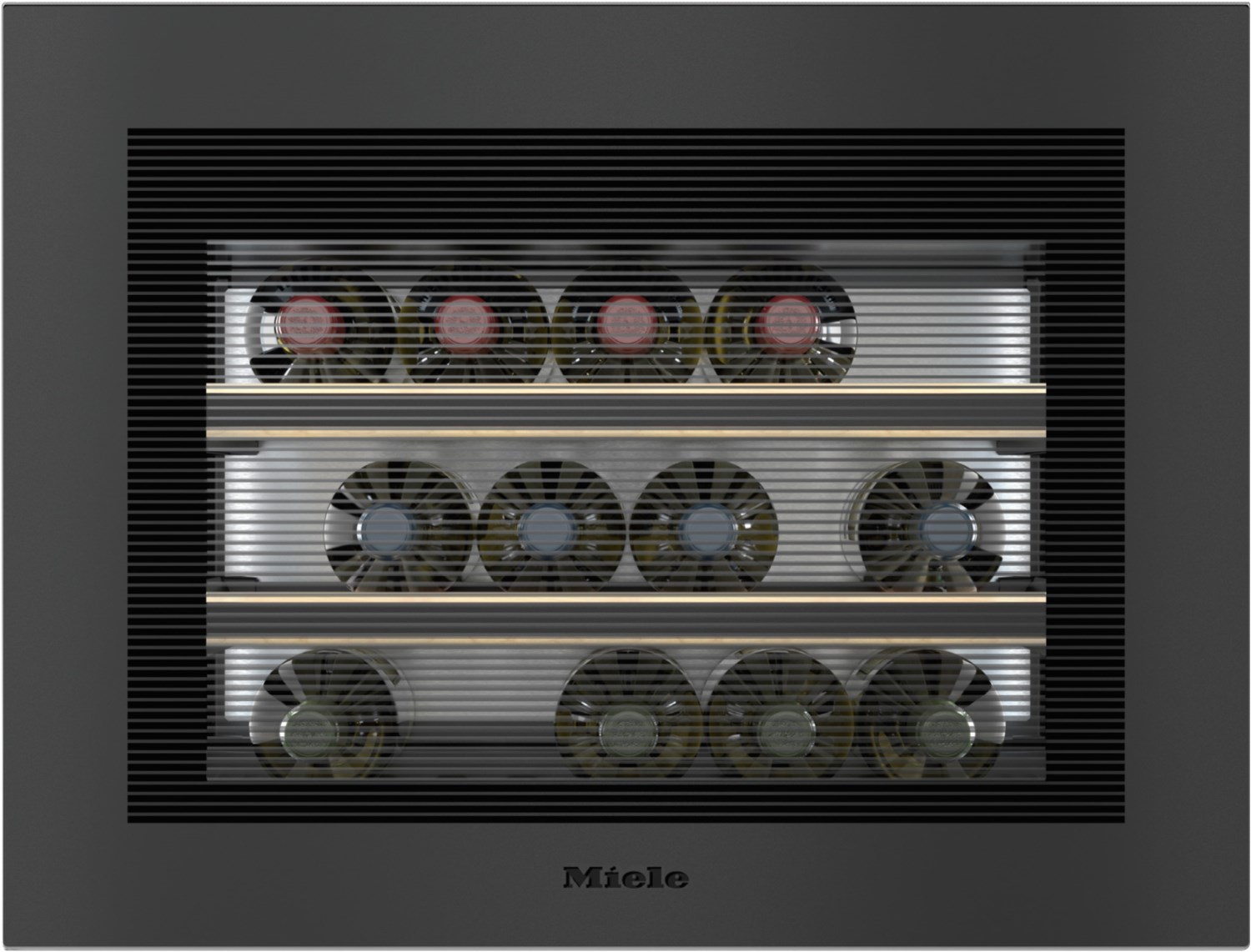 Image of KWT 7112 iG 125 Gala Ed Einbau Weintemperierschränke Obsidianschwarz matt