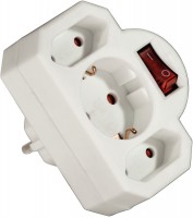 Steckdosenadapter 3fach m. Schalter
