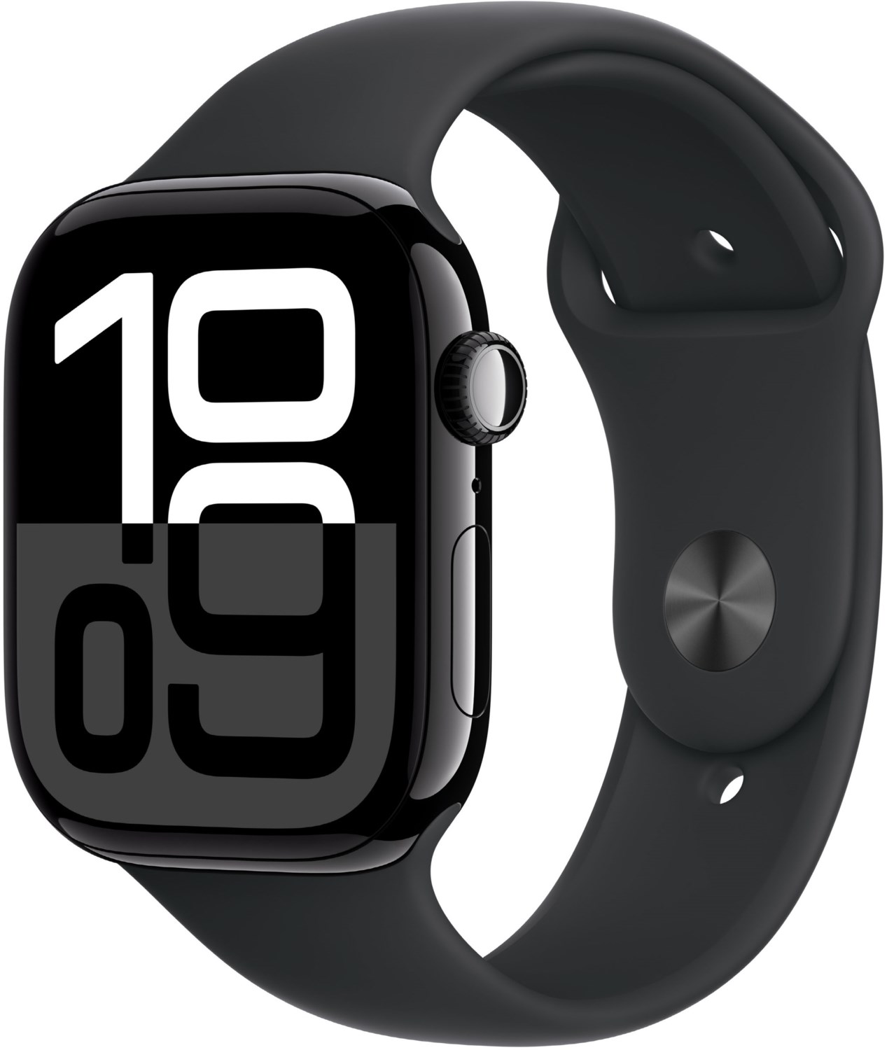 Apple Watch Series 10 (46mm) GPS Aluminium mit Sportarmband M/L diamantschwarz/schwarz