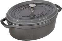 La Cocotte Oval (29cm) Graphit-grau