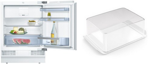 MKK082LF6N Unterbau-Kühlschrank mit Gefrierfach bestehend aus KUL15ADF0 + KSZGGM00 weiß / F