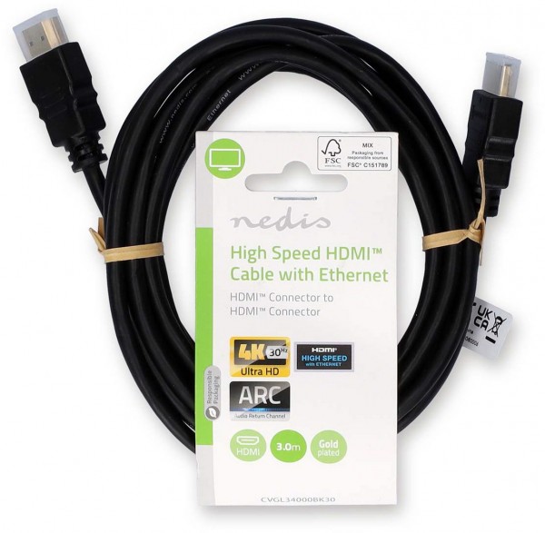 CVGL34000BK30 High-Speed HDMI-Kabel (3m) schwarz