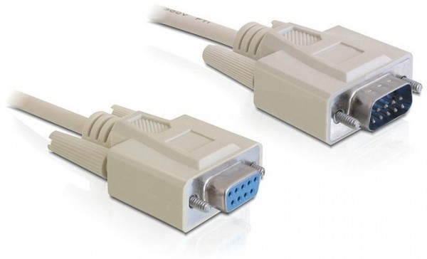 RS-232 Seriell Sub-D9 St./Bu. (3m) Kabel beige