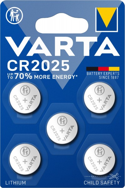 CR2025 5er Blister Knopfzelle