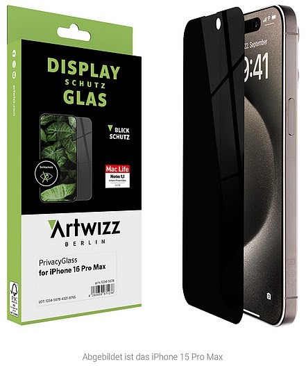 PrivacyGlass für iPhone 16 Pro Max