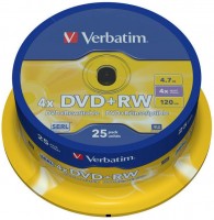 DVD+RW SERL 4x 4.7GB (25er Spindel)