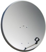 Offset-Stahl (80cm) Satelliten-Reflektor hellgrau