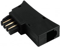 TAE-N/F-Stecker>Modular-Kuppl. US Telefon-Adapter schwarz