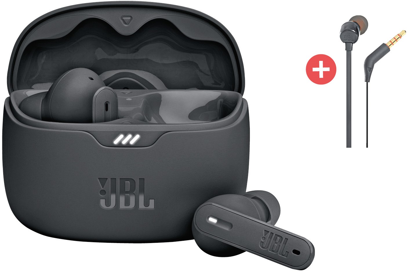 Tune Beam True Wireless Kopfhörer (sw) + Dein Geschenk: JBL T110 In-Ear-Kopfhörer (sw)
