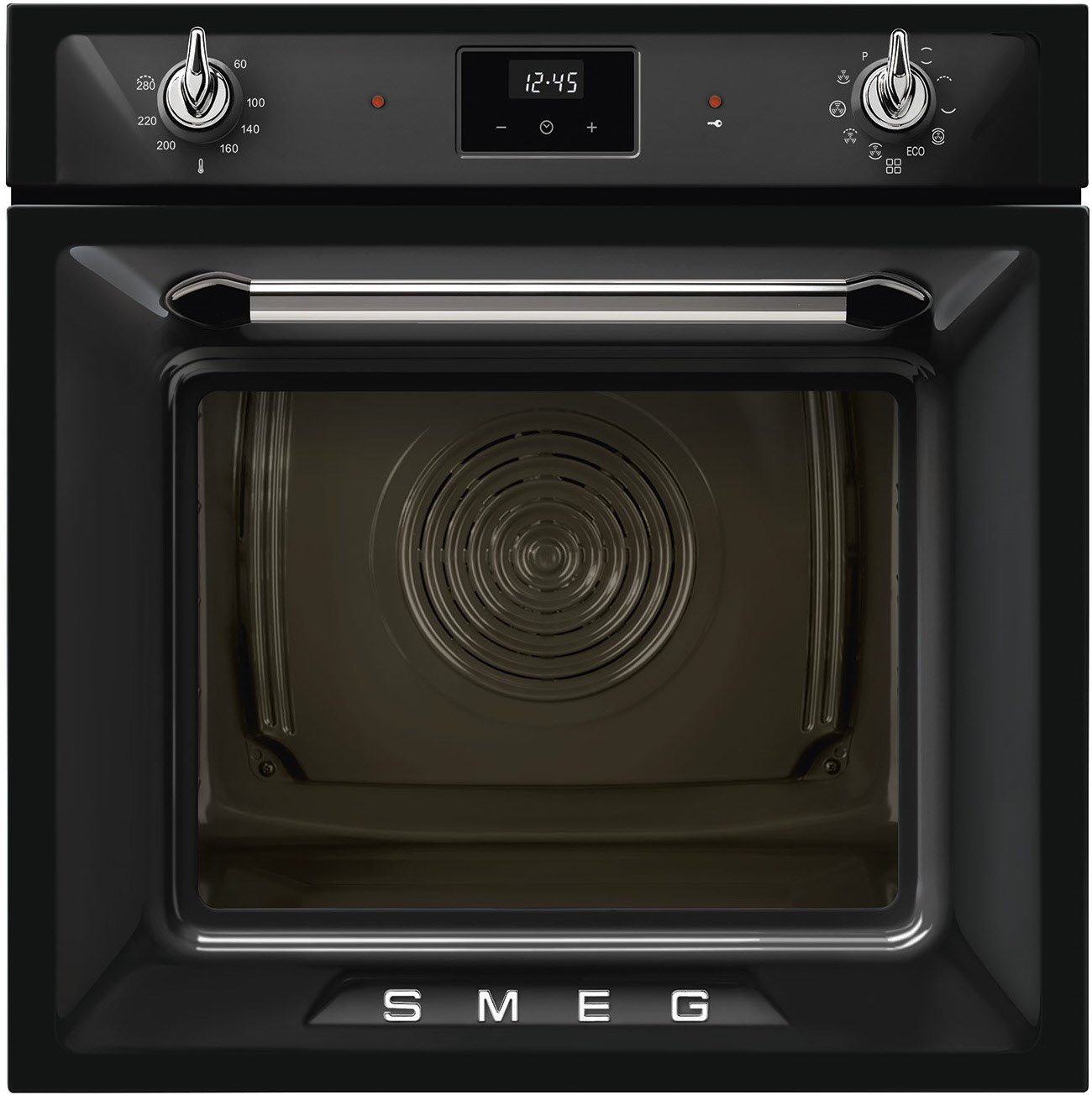 SOP6900TN Einbaubackofen schwarz, 68 l, schnelles Vorheizen, pyrolytische Selbstreinigung, 59,7 cm breit, A, Victoria