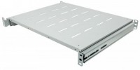 Fachboden 1HE (483x600 mm) grau bis 35 kg, ausziehbar