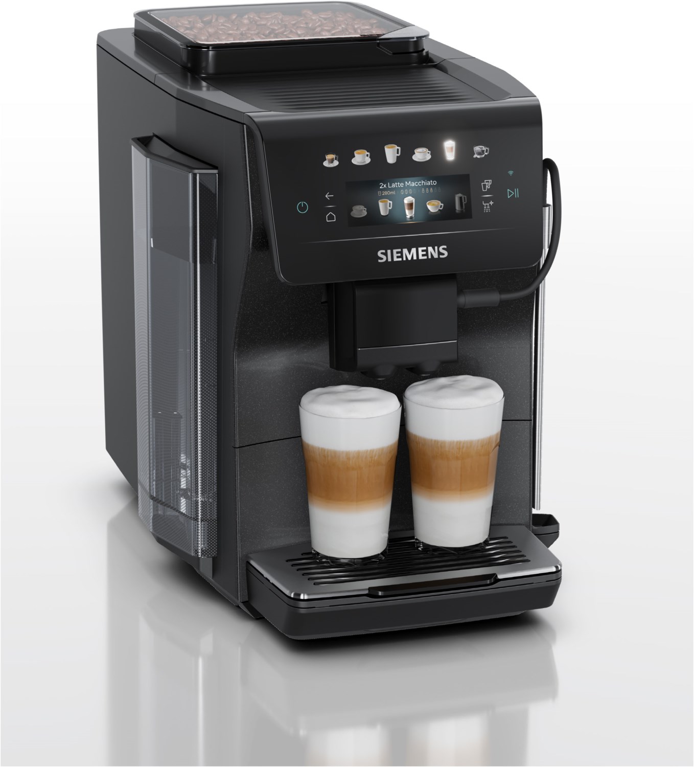 TP603E08 Kaffee-Vollautomat, Latte Macchiato/Cappuccino/Milchkaffee, Keramik-Mahlwerk, 15 bar, 1,8 l, Steuerung über Smartphone