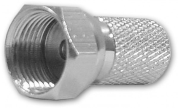 F-Stecker 4,3 mm ohne Dichtring silber