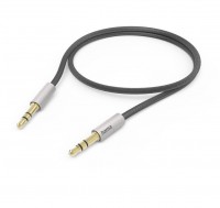 Aux-Kabel AluLine (0,5m) schwarz/silber