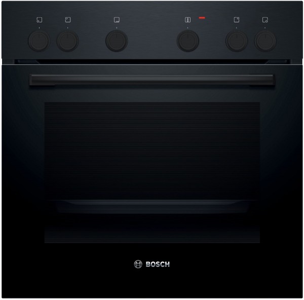 HEF010BA1 Einbau Elektro-Herd schwarz, 66 l, schnelles Vorheizen, 59,4 cm breit, A, Serie 2