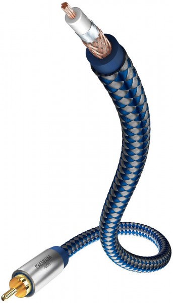 Mono Sub (3m) Subwooferkabel blau/silber
