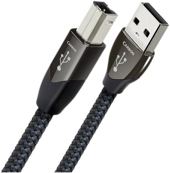 Image of Carbon USB A>B (1,5m) USB-Kabel schwarz/grau