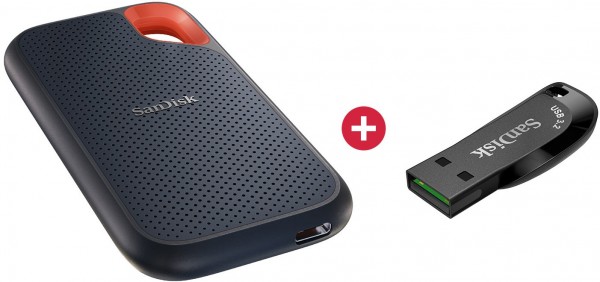 Extreme Portable SSD V2 (2TB) + Dein Geschenk: Sandisk Ultra Shift USB 3.2 Gen 1 (32GB) Speicherstick schwarz