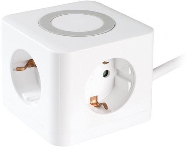3fach Steckdosenwürfel (1,4m) 2x USB / 1x USB Type-C weiß