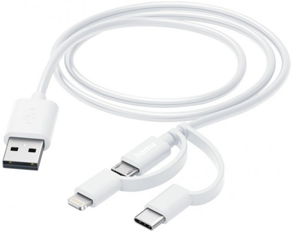 3in1 Multi-Ladekabel (1m) weiß
