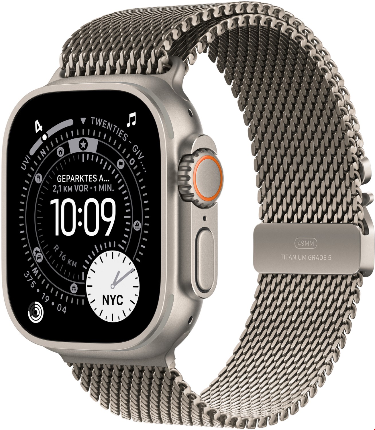 Watch Ultra 3 (49mm) GPS+5G Smartwatch Titan mit Milanaise Armband (M) natur/natur