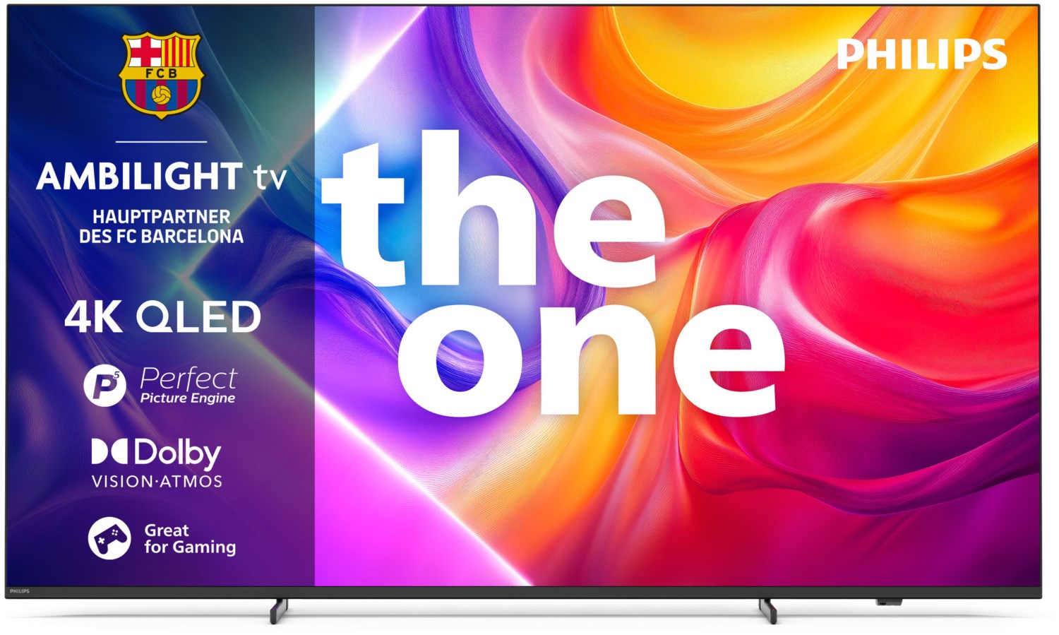 Philips PUS9000 The One 4K Ambilight TV mit 75 Zoll (191 cm, 75PUS9000/12, Dolby Vision, HDR10+, Dolby Atmos, 144Hz, Google TV)