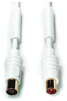 AB 203 G (3,5m) Antennenkabel weiß/vergoldet