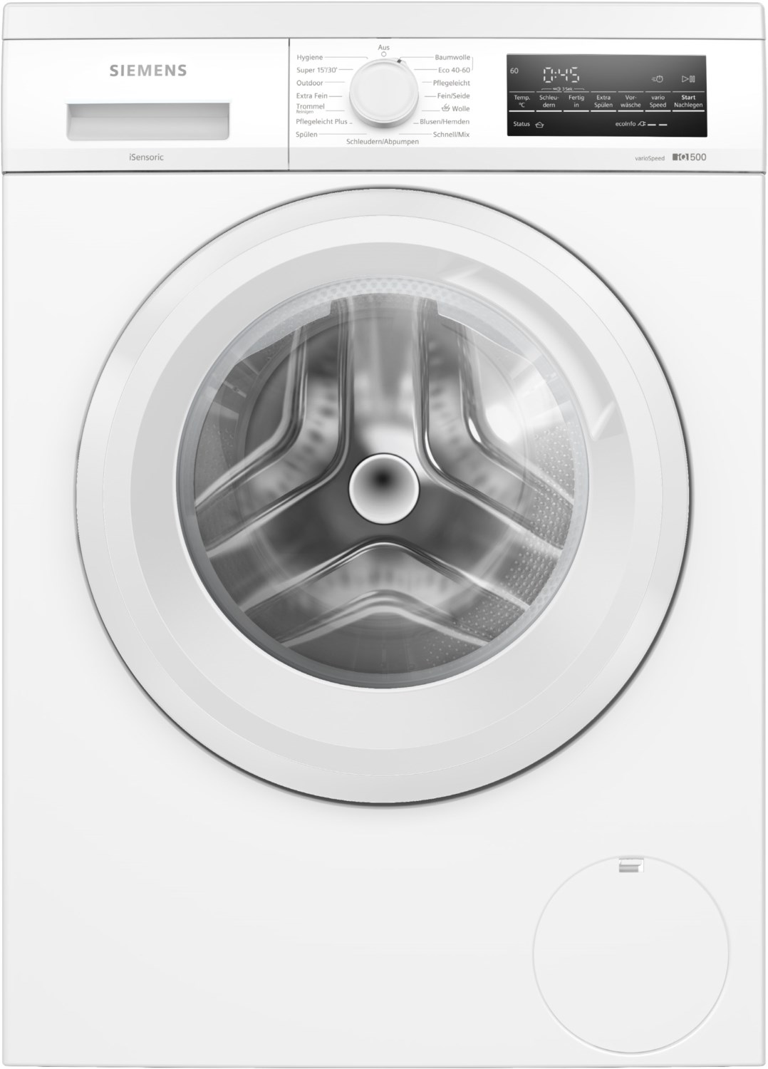 WU14UT22 Stand-Waschmaschine-Frontlader weiss, 9 kg, 1400 U/min, iQ500, 72 dBA
