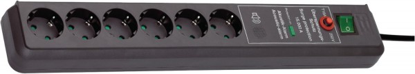 Secure-Tec Steckdosenleiste 6-fach (3m) mit Schalter grau