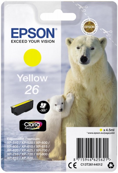 26 Claria Premium Tintenpatrone gelb