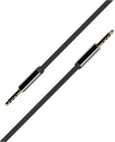 AUX Kabel flat (1m) 3,5-mm-Kupplung schwarz